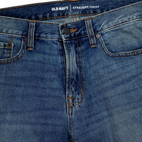 Old Navy Straight Med Wash Mens Blue Jeans 31 x32 - Picture 2 of 10